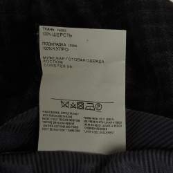 مملوكة مسبقًا بليزر بدلة توم فورد صوف كحلي بنقشة مربعة بقصة عادية مقاس متوسط