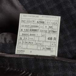 مملوكة مسبقًا بليزر بدلة توم فورد صوف كحلي بنقشة مربعة بقصة عادية مقاس متوسط