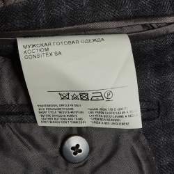 مملوكة مسبقًا بليزر بدلة توم فورد صوف كحلي بنقشة مربعة بقصة عادية مقاس متوسط