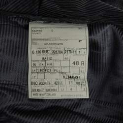 مملوكة مسبقًا بليزر بدلة توم فورد صوف كحلي بنقشة مربعة بقصة عادية مقاس متوسط