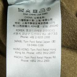 Pre Owned تي شيرت توم فورد رقبة دائرية مزيج كشمير أخضر زيتوني مقاس صغير (سمول)