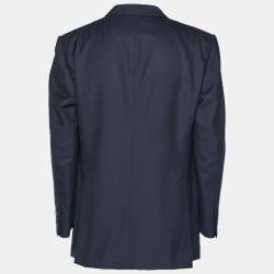 مملوكة مسبقًا بليزر توم فورد قصّة اعتيادية مزيج صوف أزرق كحلي XXXL