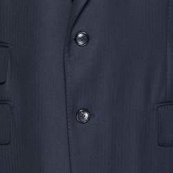 مملوكة مسبقًا بليزر توم فورد قصّة اعتيادية مزيج صوف أزرق كحلي XXXL