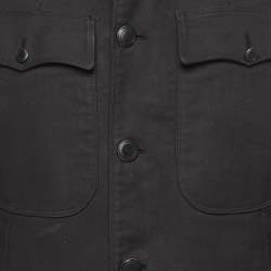 Pre Owned Tom Ford Black Cotton Military Button Up Jacket XXL