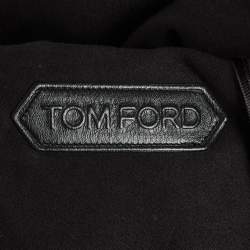 Pre Owned Tom Ford Black Cotton Military Button Up Jacket XXL