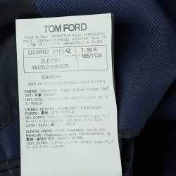Pre Owned Tom Ford Navy Blue Wool Single Breasted Shelton Blazer XL