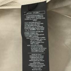Pre Owned Tom Ford White Leather Blouson Jacket S
