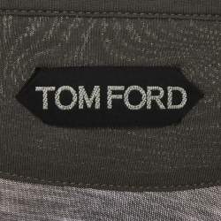 Pre Owned Tom Ford Grey Jersey V-Neck T-Shirt S