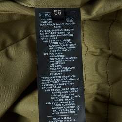 Pre Owned Tom Ford Sage Green Gabardine Zip-Up Enzyme Field Jacket XXXL