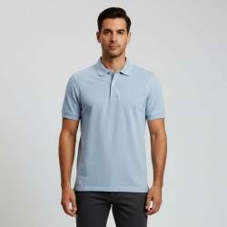 مملوكة مسبقًا Tom Ford Light Blue Cotton Pique Polo T-Shirt XXL