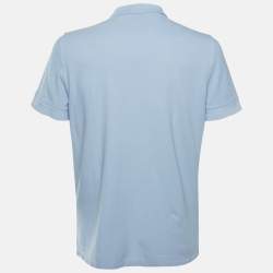 مملوكة مسبقًا Tom Ford Light Blue Cotton Pique Polo T-Shirt XXL