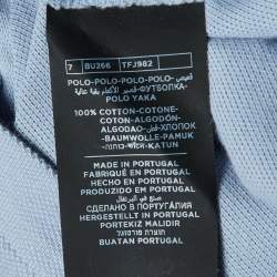 مملوكة مسبقًا Tom Ford Light Blue Cotton Pique Polo T-Shirt XXL