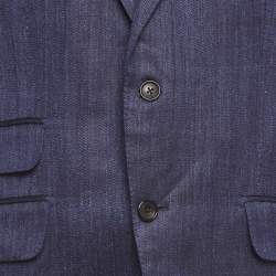 Pre Owned Tom Ford Navy Blue Wool Blend Single Breasted Suit XL