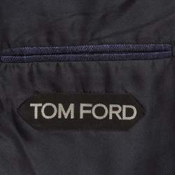 Pre Owned Tom Ford Navy Blue Wool Blend Single Breasted Suit XL