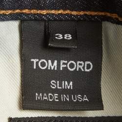 Pre Owned Tom Ford Blue Denim Straight Fit Jeans XXL/Waist 38"