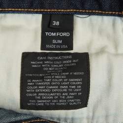 Pre Owned Tom Ford Blue Denim Slim Fit Jeans XXL/Waist 37"