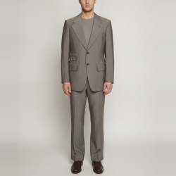 مملوكة مسبقًا Tom Ford Grey Wool Blend Single Breasted Suit L