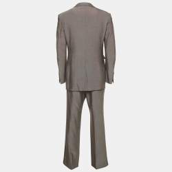 Pre Owned Tom Ford Grey Wool Blend Single Breasted Suit L