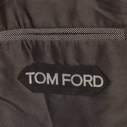 Pre Owned Tom Ford Grey Wool Blend Single Breasted Suit L