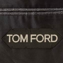 Pre Owned Tom Ford Grey Striped Wool Blend Single Breasted Blazer XL