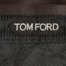Pre Owned Tom Ford Charcoal Grey Linen Regular Fit Pants XL