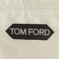 Pre Owned Tom Ford Off White Gabardine Single Breasted Blazer XL