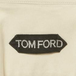 Pre Owned Tom Ford Beige Silk Blend Button Down Shirt S