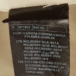 Pre Owned Tom Ford Beige Silk Blend Button Down Shirt S