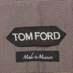 Pre Owned Tom Ford Grey Silk Button Down Camicia Shirt S