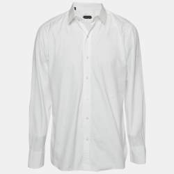 Pre Owned Tom Ford White Cotton Button Front Shirt XL 