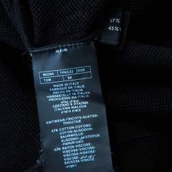 Pre Owned Tom Ford Black Tricot Knit Short Sleeve Polo T-Shirt XXL