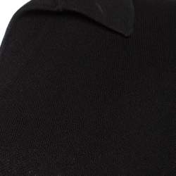 Pre Owned Tom Ford Black Tricot Knit Short Sleeve Polo T-Shirt XXL
