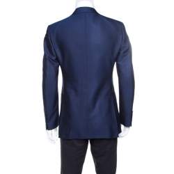 Pre Owned Tom Ford Royal Blue Silk Tailored Blazer M