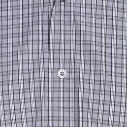 Pre Owned Tom Ford Brown and White Plaid Checked Cotton Long Sleeve Shirt M