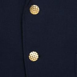 Tom Ford Navy Blue Waffle Textured Cotton Canvas Buckley Jacket L