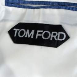 Pre Owned Tom Ford Blue Wool & Silk Blend Classic Fit Blazer L