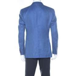 Pre Owned Tom Ford Blue Wool & Silk Blend Classic Fit Blazer L