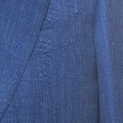 Pre Owned Tom Ford Blue Wool & Silk Blend Classic Fit Blazer L