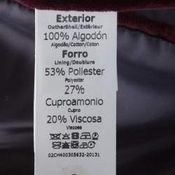 Carolina Herrera Burgundy Velvet Classic Fit Blazer L