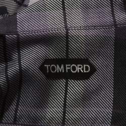 Pre Owned Tom Ford Purple Checked Pattern Cotton Woven Shirt M