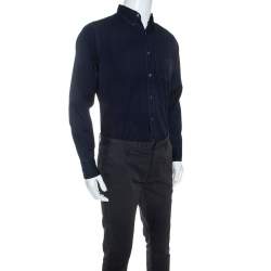 Pre Owned Tom Ford Indigo Blue Dark Wash Denim Classic Fit Shirt L