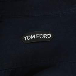 Pre Owned Tom Ford Indigo Blue Dark Wash Denim Classic Fit Shirt L