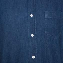 Pre Owned Tom Ford Indigo Blue Denim Classic Fit Shirt XL