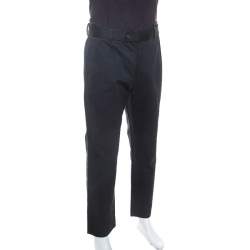 Pre Owned Tom Ford Navy Blue Cotton Tapered Shelton Pants XL