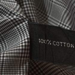 Tom Ford Monochrome Glen Check Cotton Front Button Shirt M