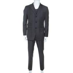 Tom Ford Grey Wool Three Piece Suit L