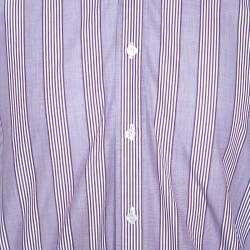 Pre Owned Tom Ford Purple Striped Cotton Button Front Long Sleeve Shirt L