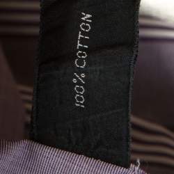 Pre Owned Tom Ford Purple Striped Cotton Button Front Long Sleeve Shirt L