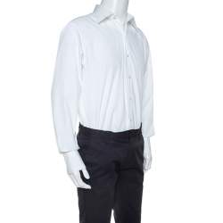 Pre Owned Tom Ford White Cotton Button Front Long Sleeve Shirt XL