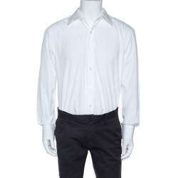 Pre Owned Tom Ford White Cotton Button Front Long Sleeve Shirt XL